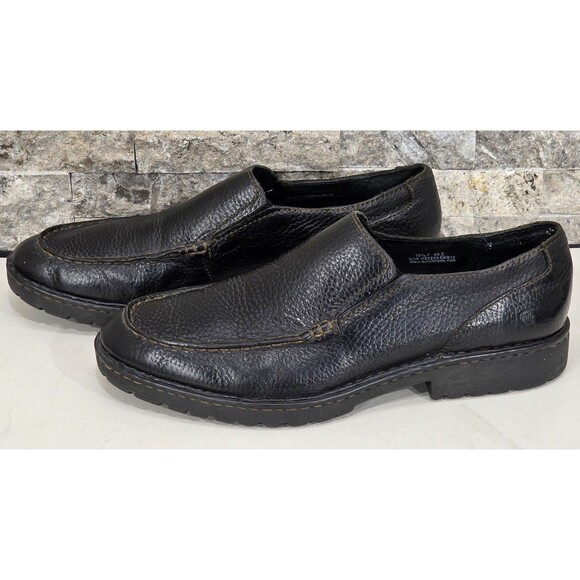 Born Men's Preston Leather Loafers Black Slip On Casual Lug Sole 10.5 | 44.5 - Picture 3 of 12
